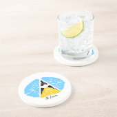 セントルシア国旗の口紅   コースター (側面)