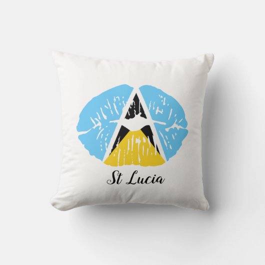 セントルシア国旗の唇 クッション (正面)
