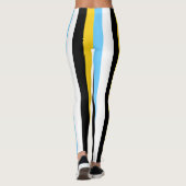 セントルシア国旗の縦色ストライプの レギンス (裏面)