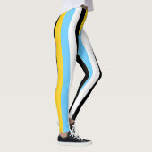 セントルシア国旗の縦色ストライプの レギンス (右)