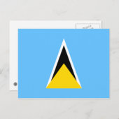 セントルシア国旗ポストカード ポストカード (正面/裏面)