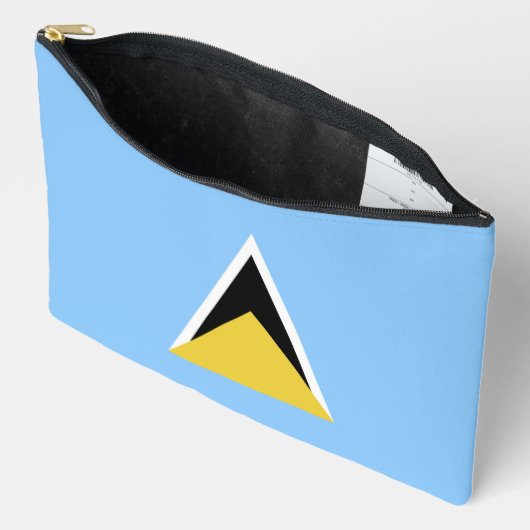 セントルシア国旗 アクセサリーポーチ (見開き)