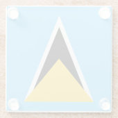 セントルシア国旗 ガラスコースター (裏面)