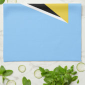 セントルシア国旗 キッチンタオル (折り畳み)