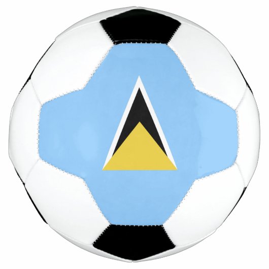 セントルシア国旗 サッカーボール (正面)