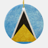 セントルシア国旗 セラミックオーナメント (裏面)