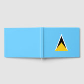 セントルシア国旗(セントルシアカリブの) ゲストブック (全面)