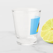 セントルシア国旗(セントルシアカリブの) ショットグラス (左)