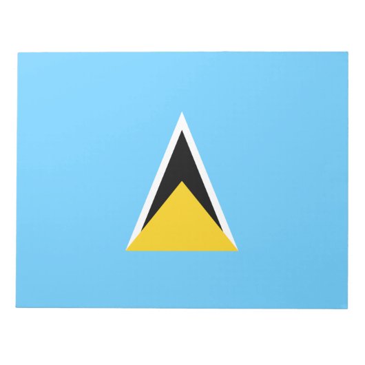 セントルシア国旗(セントルシアカリブの) ノートパッド (正面)