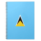 セントルシア国旗(セントルシアカリブの) ノートブック (正面)