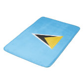 セントルシア国旗(セントルシアカリブの) バスマット (アングル)