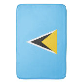 セントルシア国旗(セントルシアカリブの) バスマット (正面縦)