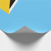 セントルシア国旗(セントルシアカリブの) ラッピングペーパー (角)