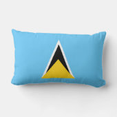 セントルシア国旗(セントルシアカリブの) ランバークッション (裏面)