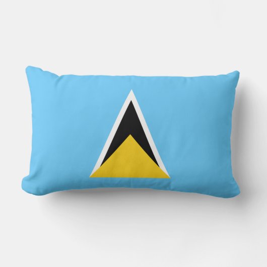 セントルシア国旗(セントルシアカリブの) ランバークッション (正面)