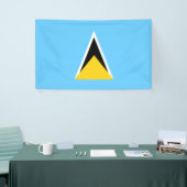 セントルシア国旗(セントルシアカリブの) 横断幕 (トレードショー)