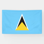 セントルシア国旗(セントルシアカリブの) 横断幕 (横)