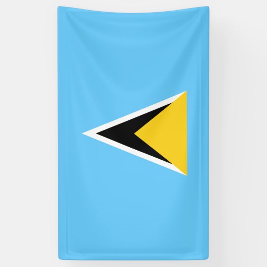 セントルシア国旗(セントルシアカリブの) 横断幕 (縦)