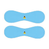 セントルシア国旗(セントルシアカリブの) 野球ボール (パネル)