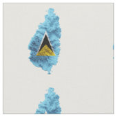 セントルシア国旗 ファブリック (クローズアップ)