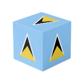 セントルシア国旗 フォトキューブ (裏面アングル)