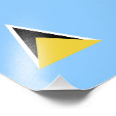 セントルシア国旗 フォトプリント            (角)