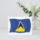 セントルシア国旗 ポストカード (スタンド正面)