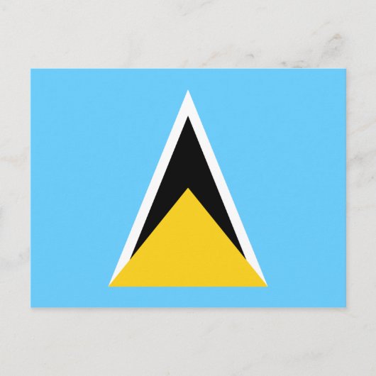 セントルシア国旗 ポストカード (正面)