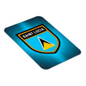 セントルシア国旗 マグネット (右側)