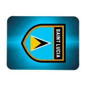 セントルシア国旗 マグネット (横)