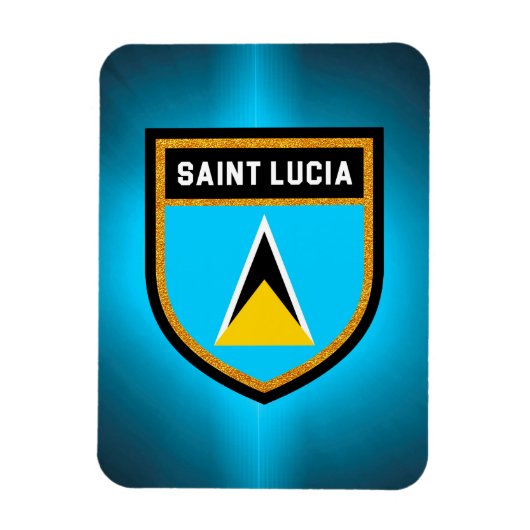 セントルシア国旗 マグネット (縦)