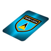 セントルシア国旗 マグネット (左側)