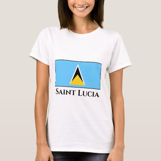 セントルシア国旗 Tシャツ (正面)