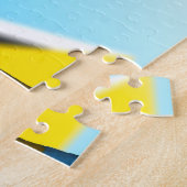 セントルシア平和国旗。 ジグソーパズル (側面)