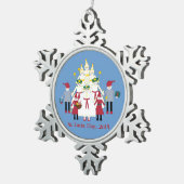 セントルシア日のクリスマスのオーナメント スノーフレークピューターオーナメント (右)