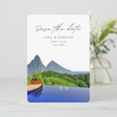 セントルシア日付風光明媚結婚な 招待状 (スタンド正面)