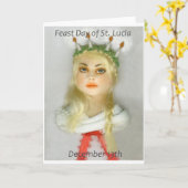 セントルシア日173のクリスマスの天使JLビール カード (黄色い花)