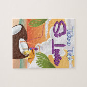 セントルシア漫画の旅行ポスター。 ジグソーパズル (横)