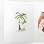 セントルシア目的地ウェディングフォトトリフォールドカー 三つ折りカード (内部最初)