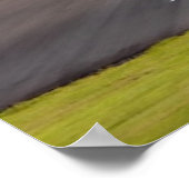 セントルシア飛行機とエアストリップ写真 ポスター (角)