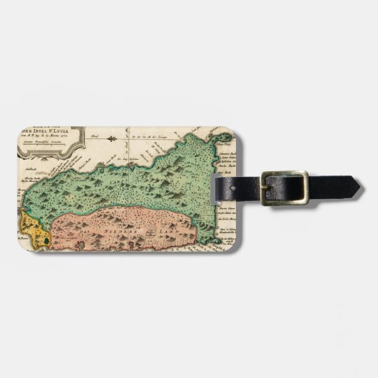 セントルシア1758年 ラゲッジタグ (正面横)