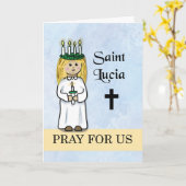 セントルシア·カトリック·サン·ルーシ祈ー·フォー·ア カード (黄色い花)