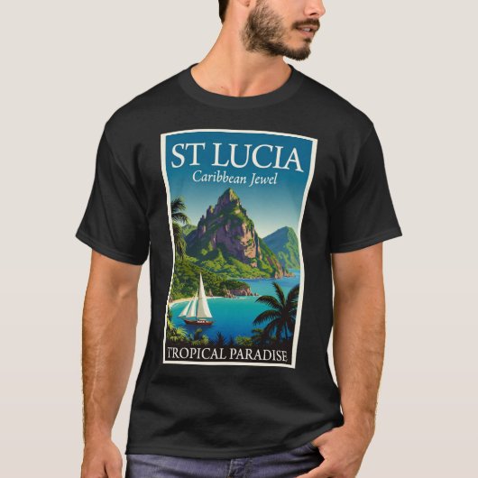 セントルシア カリブの宝石 Tシャツ (正面)