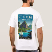 セントルシア カリブの宝石 Tシャツ (裏面)