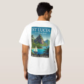 セントルシア カリブの宝石 Tシャツ (裏面フル)