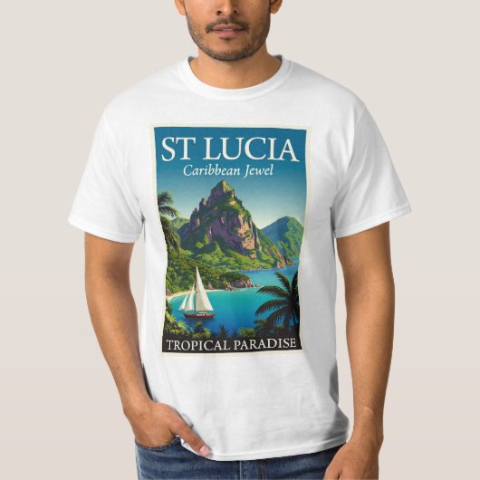 セントルシア カリブの宝石 Tシャツ (正面)