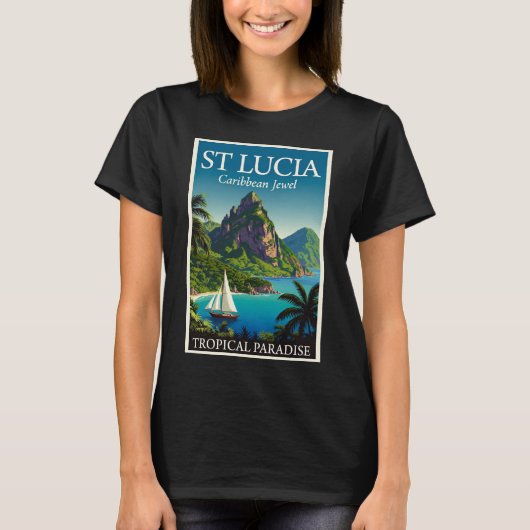 セントルシア カリブの宝石 Tシャツ (正面)