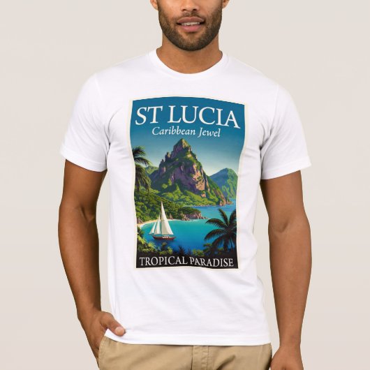 セントルシア カリブの宝石 Tシャツ (正面)