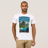 セントルシア カリブの宝石 Tシャツ (正面フル)