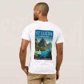 セントルシア カリブの宝石 Tシャツ (裏面フル)